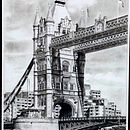 Most Tower Bridge. Een project van  Architecturale illustratie, Architectuur,  Tekening, Realistische tekening y  Schetsen van Ryszard Wróblewski - 15.12.2024