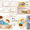 Learn doing portfolio children book. Ilustração infantil, Design editorial, Ilustração tradicional, Gestão e produtividade, Narrativa, Álbum ilustrado, Desenvolvimento de portfólio, Stor, e board projeto de annko benja - 17.12.2024