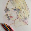 Colored pencil portrait for final project. Un projet de Dessin aux cra, ons de couleur, Dessin, Dessin de portrait , et Carnet de croquis de Irina Szasz-Eana - 19.12.2024