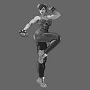 Chun Li - Fanart. Un proyecto de Cómic, Dibujo a lápiz, Diseño de personajes, Ilustración tradicional y Dibujo anatómico de Angelica Borrero Chinchilla - 20.12.2024