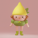 Little Lemon. Een project van  3D-modellering, Ontwerp van personages, Digitale illustratie, Traditionele illustratie y Manga van Zita Vörös - 23.12.2024