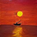 Peinture à l'acrylique d'un moment du quotidien Ein Projekt aus dem Bereich Malerei mit Acr, l, Farbenlehre, Bildende Künste und Malerei von SIHAM HABBADI - 24.12.2024