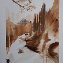 Avenue watercolour. Een project van  Beeldende kunst, Schilderij y Aquarelschilderen van Wafa Saeed - 25.12.2024