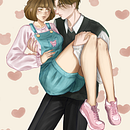 Cute Love Ein Projekt aus dem Bereich Digitale Illustration, Zeichnung und Design von Figuren von titufinagr - 28.12.2024