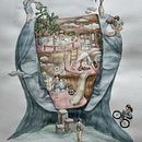 Il mio progetto del corso: Illustrazione surreale con acquerello e inchiostro. Drawing, Fine Arts, Traditional illustration, Painting, and Watercolor Painting project by Serena Bastianelli - 01.23.2025
