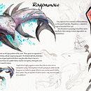 Ragonmaw Field Journal Page. Design de personagens, Desenho, Pintura, Desenho a lápis, e Pintura em aquarela projeto de Cherisa - 02.01.2025