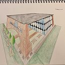 Creative library . Un proyecto de 3D, Ilustración arquitectónica, Arquitectura, Dibujo, Diseño de interiores y Diseño de espacios de saviale - 03.01.2025