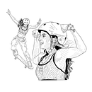 Ilustração medalhistas olímpicos brasileiros . Un projet de Illustration numérique, Illustration traditionnelle, Dessin , et Design  de Lídio Santos - 03.01.2025