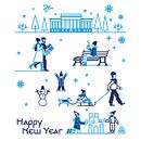 Christmas & New Year illustrations. Projekt z dziedziny Ilustracja c, frowa, Projektowanie graficzne i Design użytkownika himera33a - 05.01.2025