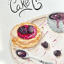 Watercolor blackberry danish pastry. Projekt z dziedziny  Sztuki piękne, Trad, c, jna ilustracja,  Malarstwo i Malowanie akwarelą użytkownika vidjy - 06.01.2025