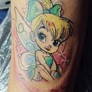 Hada Tinkerbell . Ilustração tradicional, Pintura, Desenho de tatuagens, e Pintura em aquarela projeto de Moisés Salas Hernandez - 06.01.2025