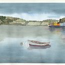 Pintura en acuarela de paisajes marinos Ein Projekt aus dem Bereich Naturalistische Illustration, Malerei und Aquarellmalerei von Pamela Casas Barría - 06.01.2025