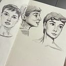  Portrait Sketchbooking: Explore the Human Face. Un progetto di Disegno artistico, Disegno, Disegno di ritratti, Sketchbook e Bozzetti di Alexandra Galanitskaya - 10.01.2025