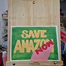 Save Amazon Now. Lettering, Signage Design, T, and pograph project by xistianne - 01.10.2025