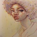 Colour pencil portrait c ourse . Desen în creion colorat, Desen, Desen de portret și Caiet de schițe de Sonya Anderson - 01.10.2025