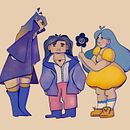 Personajes . Un proyecto de Diseño de personajes, Dibujo, Dibujo anatómico e Ilustración tradicional de karencardenasxd - 13.01.2025