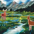 Reinterpretation of Bambi. Un proyecto de Diseño de personajes, Ilustración infantil, Pintura gouache, Dibujo a lápiz, Álbum ilustrado						 y Sketchbook de myrte_vancraenenbroeck - 13.01.2025
