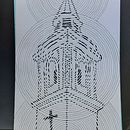 The church of Puerto Serrano in a modern style. . Desen, Arte și meșteșuguri și Creativitate de Pablo Cárdenas Prieto - 01.14.2025