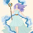 Altara – Die mystische Priesterin  Ein Projekt aus dem Bereich Digitale Illustration, Design von Figuren und Digitale Zeichnung von Simona - 14.01.2025