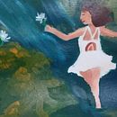 Danzando en la profundidad . Desen artistic, Design, Ilustrație digitală, Desen, Ilustrație tradițională și Desen în creion de Karen Escobar Muñoz - 01.15.2025