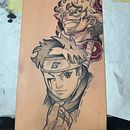 Personajes de anime con la técnica pepper shading . Un proyecto de Ilustración tradicional y Diseño de tatuajes de brianruizjobs26 - 15.01.2025