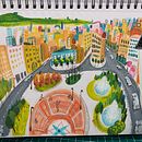 Barcelona con Maru Godas. Sketching, Drawing, Traditional illustration, Architectural Illustration, Sketchbook, and Gouache Painting project by Annick Tessier - 01.15.2025