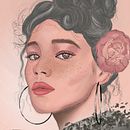 Retrato procreate. Ilustração tradicional, Ilustração vetorial, Desenho de retrato e Ilustração digital projeto de Carmen QB - 15.01.2025