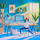 Proyecto Final: Guía para la Salud Digital Tema: Promoción de hábitos saludables en el uso de dispositivos digitales. Objetivo: Concienciar a la audiencia sobre la importancia de mantener un equilibrio entre la vida digital y el bienestar físico y mental.. Projekt z dziedziny Design, Marketing, Kreatywność, Ilustracja cyfrowa, Sztuczna Inteligencja i Tworzenie Treści z AI użytkownika Michael Israel Chito Sisalema - 16.01.2025