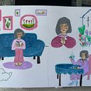 Inspiración en una señora que vi en una iglesia . Een project van Ontwerp van personages,  Tekening, Traditionele illustratie y Sketchbook van Francesca Arroyo - 17.01.2025