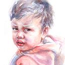 Artistic Portrait with Watercolors. Artes plásticas, Desenho de retrato, Pintura, e Pintura em aquarela projeto de Eli Sivertsen - 18.01.2025