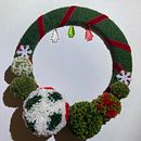 Christmas Wreath with snowflakes and Christmas trees. DIY, Arts, Crafts, and Fiber Arts project by Katia - 01.19.2025