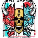 Oni Mask Japan . Tipografi, Dan Desain Tipografi proyek oleh emmanuellopv - 01.21.2025