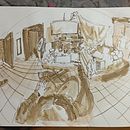 Mi estudio de trabajo. Traditional illustration, Drawing, and Creativit project by Daniel Romero - 01.22.2025