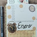 El tic tac de Enero. Un proyecto de Dibujo, H, lettering, Lettering, Ilustración tradicional, Artesanía, Business, Creatividad, DIY, Bellas Artes, Gestión, productividad							, Mindfulness, Sketchbook y Bocetado de Joela Cervantes - 25.01.2025