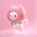 Strawberry Cat. 3D Modeling, Character Design, Digital Illustration, Traditional illustration, and Manga project by ariannamacias29 - 01.26.2025