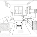 Interior en perspectiva. Architecture, Drawing, Traditional illustration, and Architectural Illustration project by Natalia Alfaro Alfaro - 01.28.2025