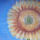 Expressive Floral Painting : Sunflower. Painting, Acr, lic Painting, Floral, Plant Design, Colored Pencil Drawing, Fine Arts, Drawing, and Sketchbook project by florine.bm - 01.29.2025