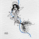 Iara . Un projet de Créativité, Design , Dessin, Illustration traditionnelle, Dessin au cra, on , et Conception de tatouage de Gabriela S. Barreto - 31.01.2025