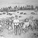 Drawing a Farm Field Commission. Drawing & Ink Illustration project by Anna Wilson - 02.03.2025