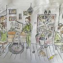 Me busy . Een project van Traditionele illustratie,  Schetsen, Tekening met potlood,  Tekening, Aquarelschilderen, Sketchbook y  Illustratie met inkt van ole_londres - 06.02.2025