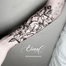 Tatuaje Floral. - Botánico. Projekt z dziedziny R, sunek c, frow,  R, sunek i Projektowanie tatuaż użytkownika Elena Concepción Molina - 10.02.2025
