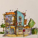 Day 1 of 100. Un proyecto de Ilustración arquitectónica, Dibujo, Ilustración con tinta, Sketchbook y Bocetado de vandaszabados - 10.02.2025