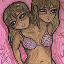 Two headed Gyaru. Een project van  Tekening, Tekening met potlood,  Ontwerp y Traditionele illustratie van Tarso Takahashi - 10.02.2025