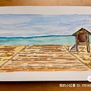 Beach Paradise . Projekt z dziedziny Sketching, Kreat, wność,  R, sunek, Trad, c, jna ilustracja, Malowanie akwarelą, Malowanie gwaszami i Sketchbook użytkownika Cim Dhiman - 11.02.2025