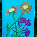 Flores silvestres de verano. Projekt z dziedziny Malarstwo akr, lowe, R, sunek botaniczn,  Sztuki piękne i  Malarstwo użytkownika Nair Spada - 18.02.2025