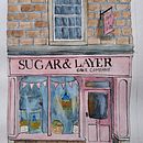 Süßigkeitenladen. Un projet de Illustration architecturale, Dessin, Peinture , et Aquarelle de Nicole Bertschus - 20.02.2025