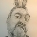 Funny self-portrait. Un proyecto de Dibujo artístico, Dibujo, Dibujo de Retrato, Sketchbook y Bocetado de Jerome Moulin - 20.02.2025