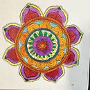 Mi primera mandala. Acr, lic Painting, Creating with Kids, Drawing, and Painting project by Vale y Joanna - 02.21.2025