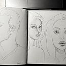 sketching faces. Een project van  Artistieke tekening,  Tekening,  Portrettekening, Sketchbook y  Schetsen van luckychicken13 - 21.02.2025