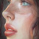 Tu mirada.. Un progetto di Belle arti, Illustrazione tradizionale, Pittura, Pittura ad acquerello, Disegno, Disegno di ritratti e Disegno artistico di Maury HZ - 22.02.2025